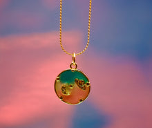 Load image into Gallery viewer, Crescent Saturn Sky Necklace
